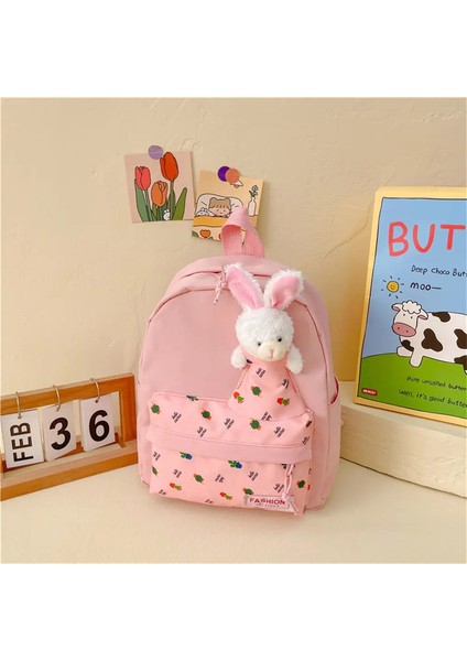 Küçük Tavşan Anaokulu Okul Çantası Kişiselleştirilmiş Adı Sevimli Karikatür Erkek Kız Kızlar Sırt Çantaları Işlemeli Isim Çocuk Doğum Günü Bagcolor: Pembe/boyut: Isim Yok (Yurt Dışından)