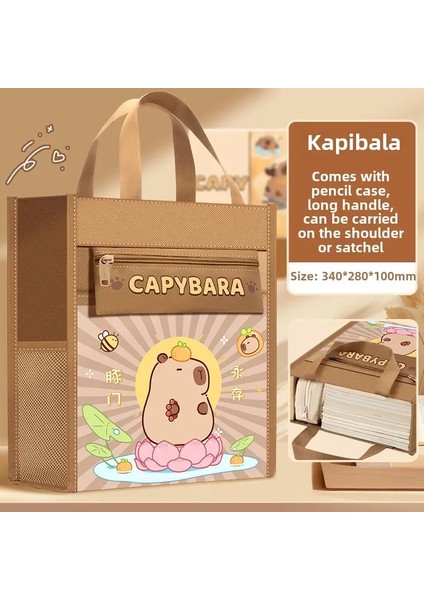 Yüksek Kaliteli Büyük Kapasiteli Tote Okul Çantası Capya Canvas A4 Dosya Çantası Beş Katmanlı Sanat Depolama Çantası Öğrenme Malzemeleri Görevli: Prenses (Yurt Dışından)