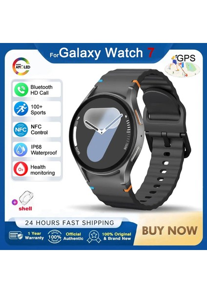 Samsung Için Amoled Ekran Gps Spor Track Akıllı Saat Galaxy Watch 7 Max Bluetooth Çağrı Fitness Tracker Kalp Hızı Smartwatchcolor: Siyah (Yurt Dışından)