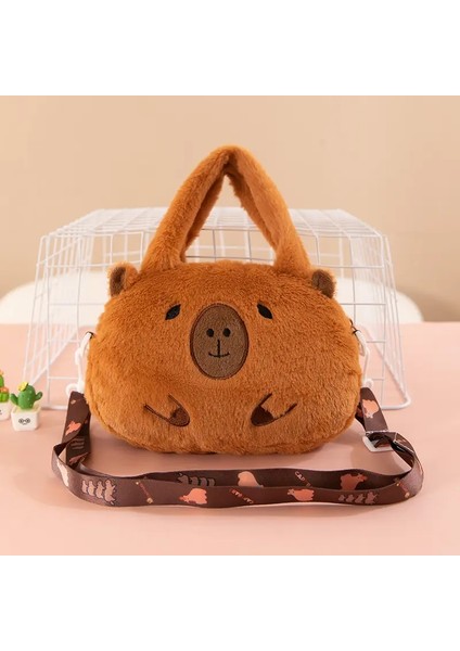 Tatlı Capya El Çantaları Kızlar Için Güzel Çocuklar Crossbody Bag Çocuklar Hediye Küçük Kız Küçük Çanta Yumuşak Peluş Capya El Çantası: Kahverengi (Yurt Dışından)