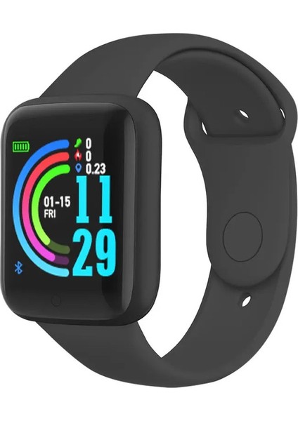 Çok İşlevli Akıllı Saat Erkekleri Kadın Bluetooth Uyumlu Bağlı Telefon Müzik Fitness Spor Bilezik Uyku Monitörü Renk: Siyah (Yurt Dışından)