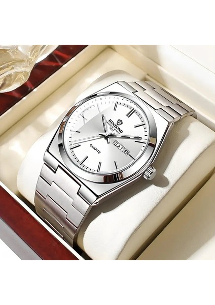 Sıradan Iş Moda Kuvars Bilek Saatleri Altın Hareket Saati Erkekler Lüks Izle Otomatik Saatler Erkek Hediyeler Reloj Hombre Renk: 930-4SILVERY Beyaz (Yurt Dışından)