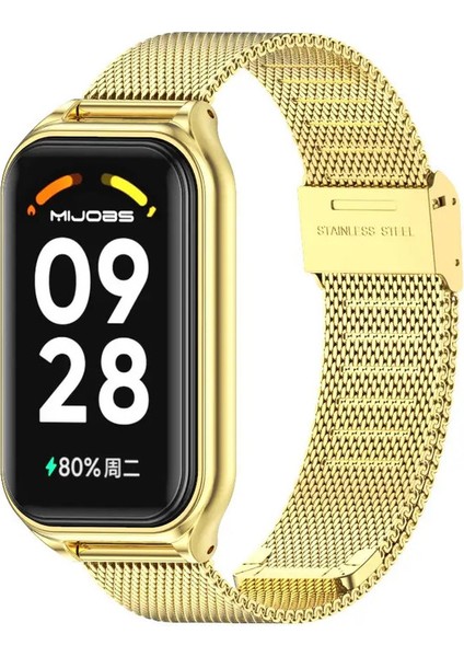 Mı Band 9 Aktif Bileklik Mi Band 8 Için Aktif Bilek Saat Bandı Redmi Band 2 Için Aktif Bilek Kayışı 2 3 Redmi Smart Band 2 Bileklik Renk: Milan Gold/boyut: Redmi Band 2 Için (Yurt Dışından)