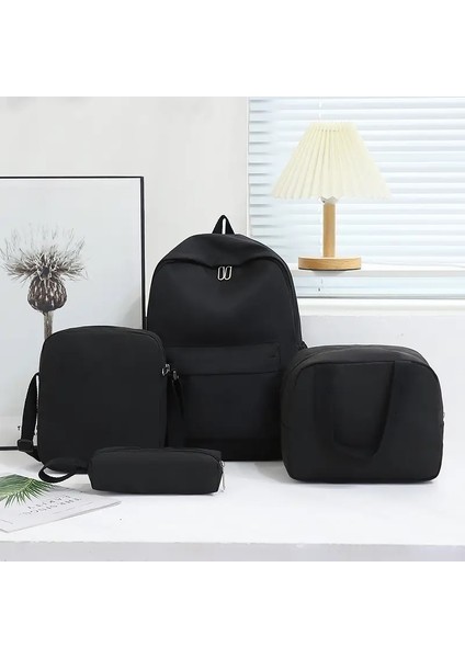 4pcs Bagset Yüksek Kaliteli Naylon Kadınlar Sırt Çantası Kadın Seyahat Çantası Sırt Çantaları Kızlar Için Okul Çantası (Yurt Dışından)