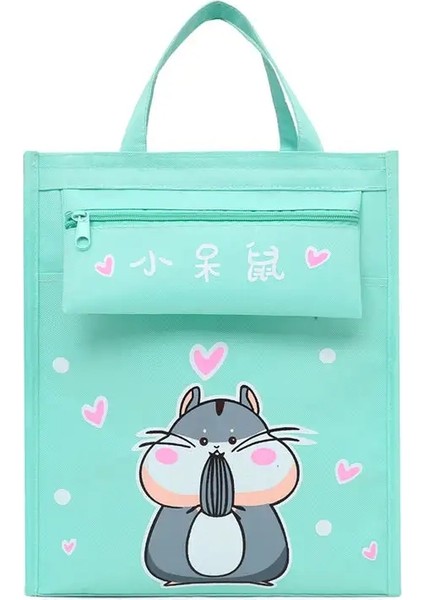Kawaii Okul Malzemeleri Eğitici Çantalar Taşınabilir Ilköğretim Okulu El Taşıma Tuval Çantası Karikatür Kırtasiye Çantası Kitapları Depolamak Için Kullanılır Renk: B (Yurt Dışından)