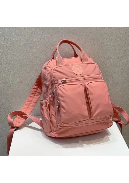 Moda Kadın Sırt Çantası Su Geçirmez Naylon Yumuşak Tutamak Katı Çok Cepli Seyahat Fermuarlı Feminina Okul Çantaları Dizüstü Bilgisayar Backpackcolor: Klasik Siyah (Yurt Dışından)
