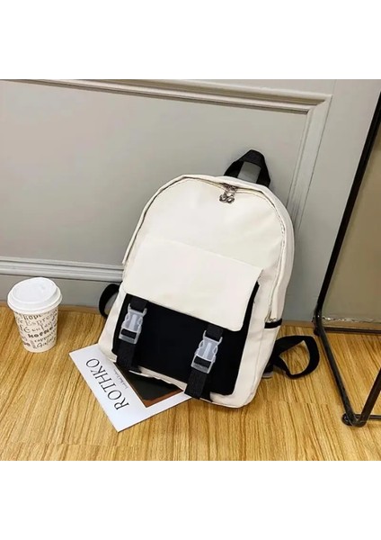 Kişiselleştirilmiş El Embroidered Snap Sırt Çantası Seyahat Su Geçirmez 2025 Yeni Büyük Kapasiteli Çiçek Dekorasyonu Öğrenciler Için Basit Çantalar Renk: Siyah/boyut: Özel Ad (Yurt Dışından)