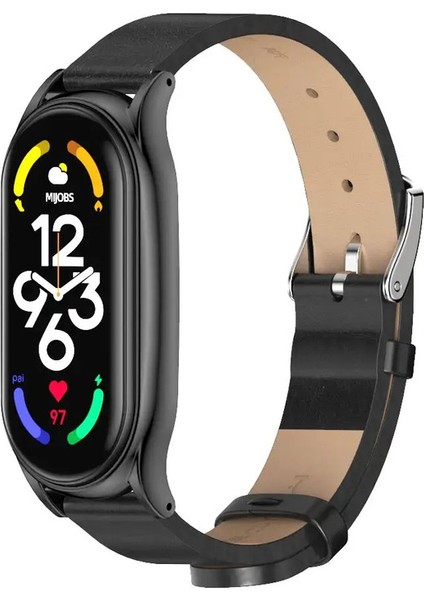 Mı Band 9 10 8 7 6 5 4 3 Bileklik Bileklik Xiaomi Akıllı Bant 8 Mı Band 7 Sebzesi Amazfit Band 5 Sebzesi Strap Renk: Deri Siyah/boyut: Mi Bant 10 Için (Yurt Dışından)