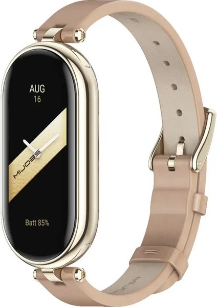 MI Bant 10 9 8 7 6 5 4 3 MI Band 8 MI Bant için Saat Bandı Mi Bant 8 Deri Bilek Band 7 Correa Renk: Kayısı Işık Altın/Boyut: Mi Bant 10 8 için (Yurt Dışından)