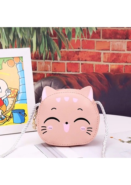 Yeni Çizgi Film Moda Çocuk Çantası Sevimli Kedi Eğlence Crossbody Anaokulu Bebek Para Çantası Çizgi Film Tatlı Küçük Çanta Çocuklar El Ilanı: Mor (Yurt Dışından)