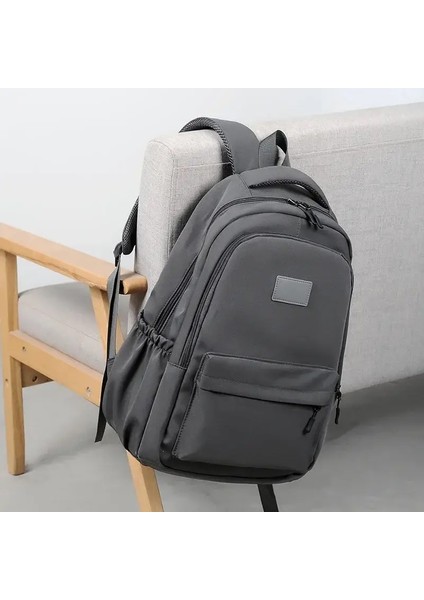 Unisex Büyük Kapasiteli Çok Yönlü Sırt Çantası Yüksek Kaliteli Su Geçirmez Seyahat Çantası Yıkanabilir Bilgisayar Çantası Okul Sırt Çantası Okula Geri Döndü: Gri (Yurt Dışından)