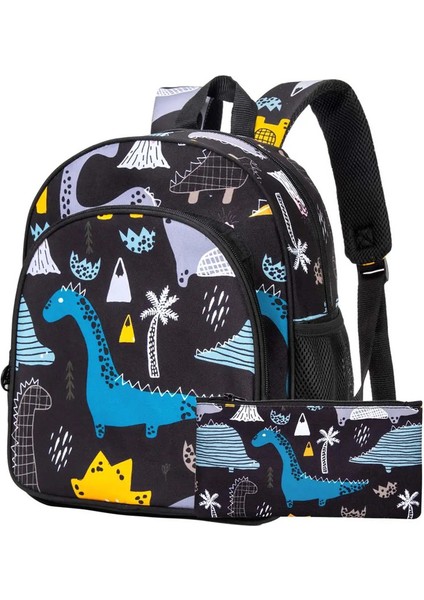 Kızlar ve Erkekler Için Toddler Sırt Çantası, Okul Öncesi Bookbag, 12 "sevimli Karikatür Hayvan Okulu Bagcolor: F 12 Black Dino (Yurt Dışından)