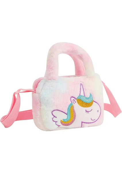 Kawaii Karikatür Peluş Sevimli Tek Boynuzlu At Çocuk Omuz Çantası Çapraz Çantası Anaokulu Küçük Kız Okula Gidiyor Tatil Hediye Rengi: Gökkuşağı (Yurt Dışından)