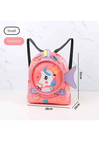 Çocuklar Yüzmek Torba Kuru Islak Ayırma Su Geçirmez Depolama Çantası Kızlar Erkekler Spor Moda Taşınabilir Sevimli Karikatür Çocuklar Sırt Çantası Renk: Küçük Unicorn (Yurt Dışından)