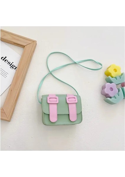 Şeker Renkli Çocuklar Çapraz Bags Moda Bebek Bebek Aksesuarları Para Çantası Çantaları Sevimli Anaokulu Kids Mini Omuz Çantası Renk: Yeşil (Yurt Dışından)