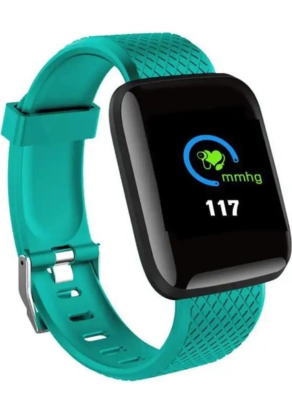 116plus akıllı saat erkekleri kadın bluetooth bağlı telefon müziği fitness çok işlevli spor bileklik uyku monitörü akıllı saatler renk: yeşil/beden: orijinal kutu ile (Yurt Dışından)