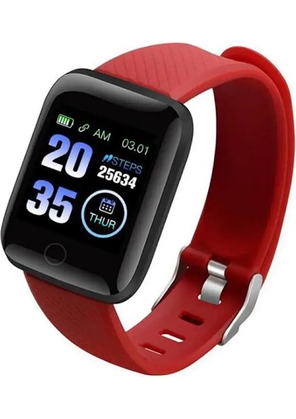 116plus akıllı saat erkekleri kadın bluetooth bağlı telefon müzik fitness çok işlevli spor bilezik uyku monitörü SmartwatchScolor: Siyah/Boyut: Orijinal kutu ile (Yurt Dışından)