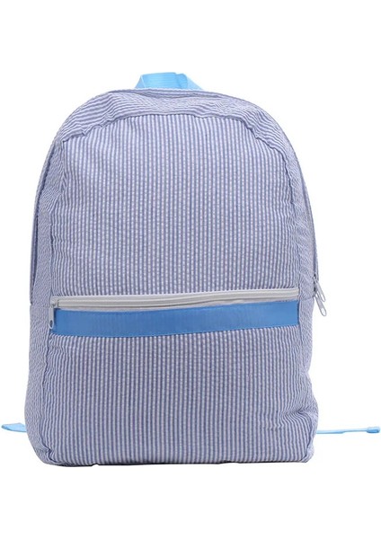 Kişiselleştirilmiş Adı Monogrammed Seersucker Sırt Çantası Şeker Renk Herhangi Bir Isim Seerucker Kitap Çantası Benzersiz Çocuk Hediyesi Bagscolor: Pink/boyut: Isim Yok (Yurt Dışından)
