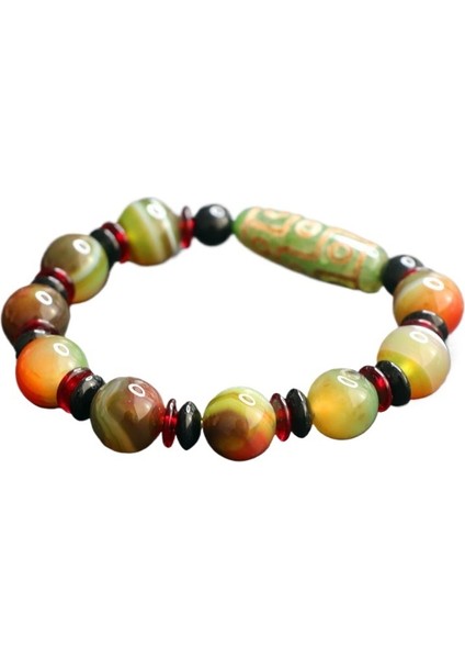 Dokuz Gözlü Dzi Boncuk Akik Bilezik Renkli Bilezik Takı (Yurt Dışından) fırsatları