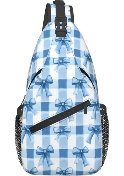 Sling Çantası Pembe Yaylar Kiraz Yürüyüşü Gündüz Çantası Crossbody Omuz Sırt Çantası Seyahat Göğüs Paketi Erkekler Kadınlar Renk: 2 (Yurt Dışından)