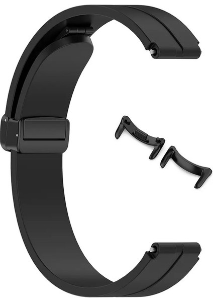 Manyetik Silikon Xiaomi Akıllı Band 9/ Mi Band 8 Bilezik Kadın Erkek Erkekler Esnek Yumuşak Sport Bilekliği: Siyah (Yurt Dışından)