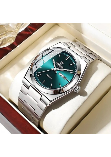 Sıradan Iş Moda Kuvars Bilek Saatleri Altın Hareket Saati Erkekler Lüks Saat Otomatik Saatler Erkek Hediyeler Reloj Hombrecolor: 930-15PIROSE Yeşil (Yurt Dışından)