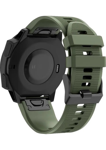 Garmin Fenix Için Silikon Spor Izleme Bandı Kayışı Fenix 6 6x 6s Pro 7 7x 5x 5s 3hr Forerunner 935 945 Akıllı Izle Hızlı Sürüm Correa Renk: Ordu Yeşil/boyut: 20MM Fenix 5s 6s (Yurt Dışından)