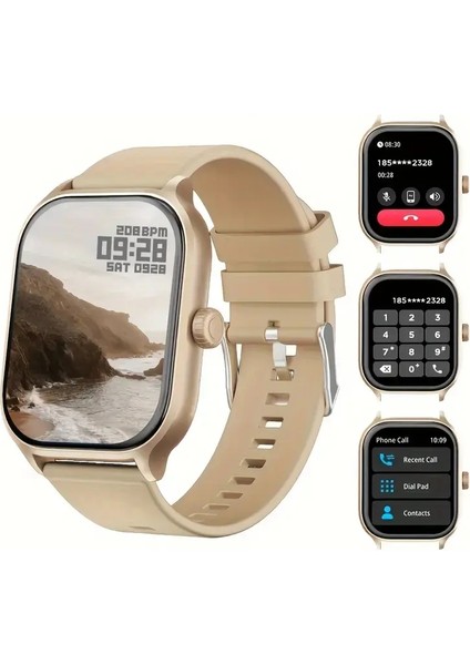 Akıllı Saat, Kablosuz Arama/kadran, Çoklu Spor Modu, Hatırlatma ve Ret Çağırma, Sms Hatırlatma, Iphone/andriod Renk: Altın (Yurt Dışından)