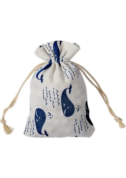 20PCS 10X14CM Karikatür Baskı Çok Renkli Doğal Çuval Bezi Hediye Şeker Çantaları Düğün Partisi Iyilik Torbası Jüt Hediye Çantaları Tedarik Renk: Balina/hediye Çantası Boyutu: 10X14CM (Yurt Dışından)