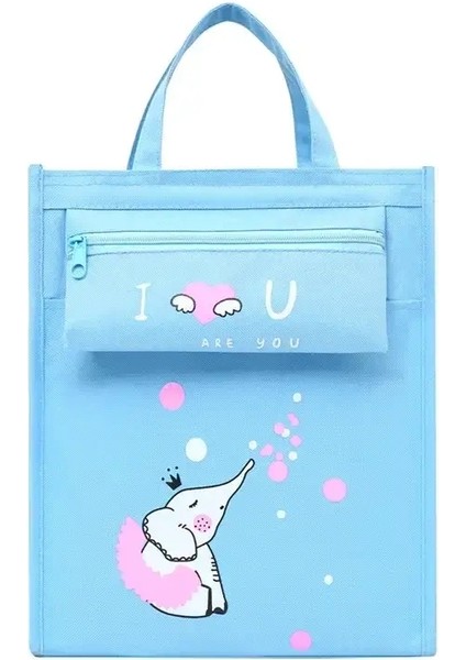 Taşınabilir Sevimli Bilgi Çantası Büyük Çocuk Eğitim Çantası Tuval Kalem Çantası Okul Malzemeleri Depolama Çantası Karikatür Kalem Kutusu Öğrenci Çantası Renk: 03 (Yurt Dışından)