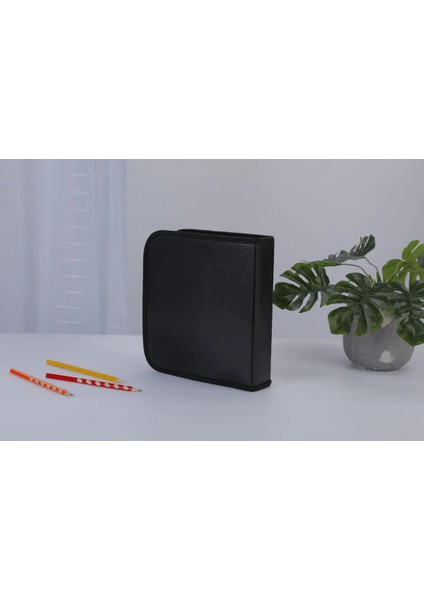 Siyah Tuval Torbası Işaretleyici Kalemler Özel Pencil Çantası Büyük Kapasiteli Depolama Çanta Kırtasiye Kalem Bagcolor: 24 (Yurt Dışından)