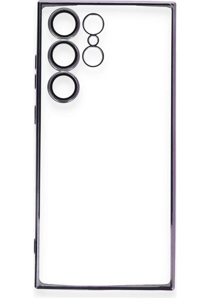 Samsung Galaxy S23 Ultra Kılıf Lensli Silikon - Mor modelleri