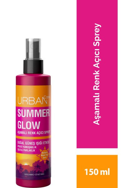Summer Glow Aşamalı Kalıcı Renk Açıcı Saç Spreyi - 150 ML