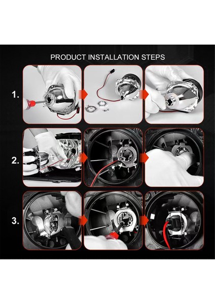 2.5 Inç Araba Far Işığı H1 Xenon Lamba Evrensel Araba LED Far Uzun ve Kısa Far Işığı Gümüş Lhd (Yurt Dışından) indirimleri
