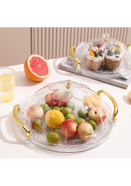 Pasta Standı, Kapaklı Yuvarlak Tepsi, Saplı Çok Amaçlı Tepsi Çay Kahvaltı Ofis Sehpa Büyük (Yurt Dışından) fırsatları