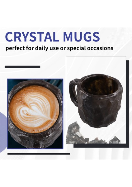 Zarif Jeot Kristal Kahve Kupası -Mineral Kristal Kahve Kupası Kuvars Taş Kupası, Sıcak Içecekler Için Ideal (Yurt Dışından) indirimleri