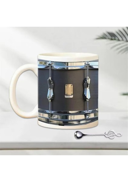 Vintage Davul Tasarım Kupalar 350ML Seramik Bardak Çay Kahve Meyve Suyu ve Süt Içecek Kapları Ev Ofis Masaüstü Kalem Tutucu Davulcular (Yurt Dışından) fiyatları