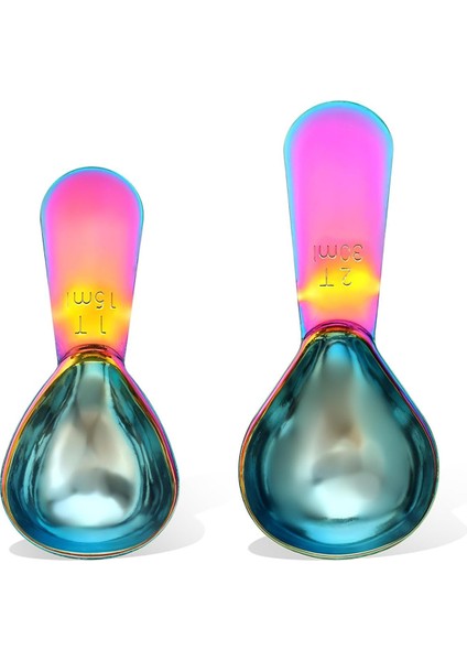 15ML ve 30ML Paslanmaz Çelik Kahve Kaşığı Seti, Kahve Potu Için Küçük Kaşık, Öğütülmüş Kahve Için Ölçü Kaşığı, (Yurt Dışından)