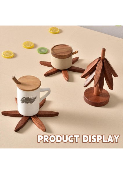 Sıcak Yemekler Için Ahşap Altlıklar, Ağaç Şeklinde Altlık Seti, 4 Ahşap Altlık + 1 Çaydanlık Sıcak Tencereler Için Saklanan Stand Haşlanma Önleyici Mat (Yurt Dışından) fiyatları