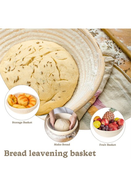 Yuvarlak Ekşi Maya Mayalama Sepeti Seti Ekmek Yapma Sepeti Ekmek Mayalama Sepeti Seti, Ekşi Maya Pişirme Malzemeleri (Yurt Dışından) fiyatları