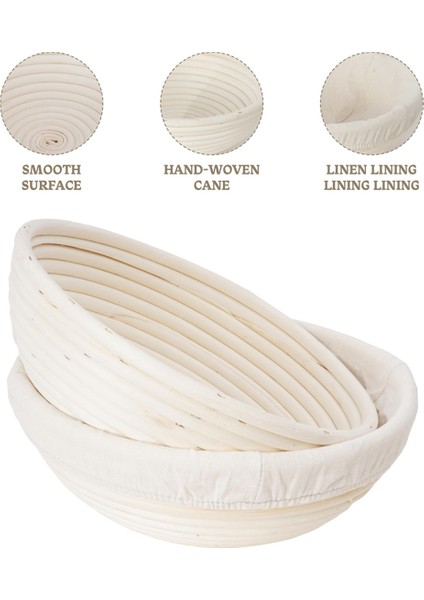 Yuvarlak Ekşi Maya Mayalama Sepeti Seti Ekmek Yapma Sepeti Ekmek Mayalama Sepeti Seti, Ekşi Maya Pişirme Malzemeleri (Yurt Dışından) fırsatları