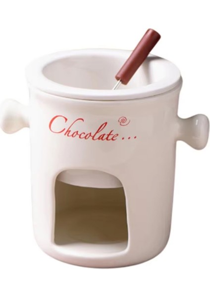 Fondü Kupa Seramik Çikolata Eritme Fondü Tenceresi Çikolata Fondü Kupaları Atıştırmalık Şekerleme Çikolata Eritme Tenceresi Beyaz (Yurt Dışından)