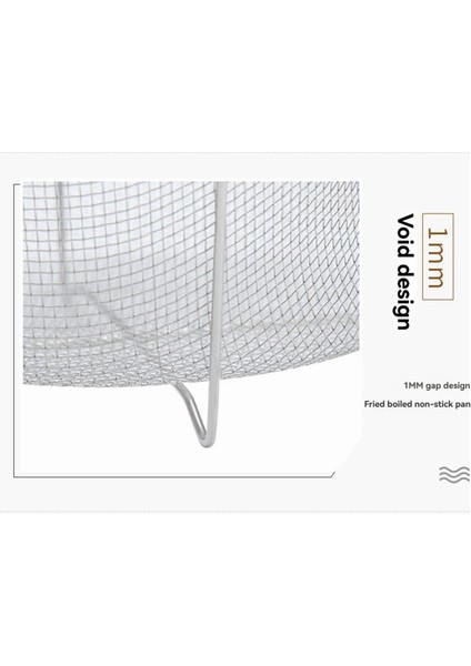 Katlanabilir Kızartma Sepeti Örgü Kap 7 Inç Kızartma ve Yiyecek Sunumu Için Saplı Katlanabilir Derin Fritöz Sepeti (Yurt Dışından)