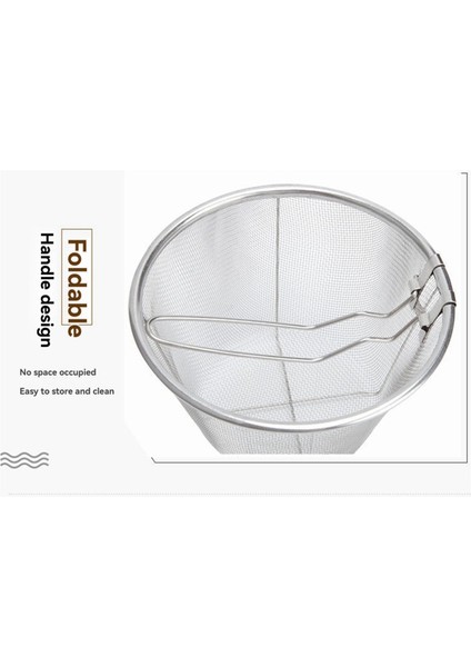Katlanabilir Kızartma Sepeti Örgü Kap 7 Inç Kızartma ve Yiyecek Sunumu Için Saplı Katlanabilir Derin Fritöz Sepeti (Yurt Dışından) fiyatları