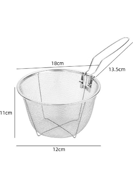 Katlanabilir Kızartma Sepeti Örgü Kap 7 Inç Kızartma ve Yiyecek Sunumu Için Saplı Katlanabilir Derin Fritöz Sepeti (Yurt Dışından) indirimleri