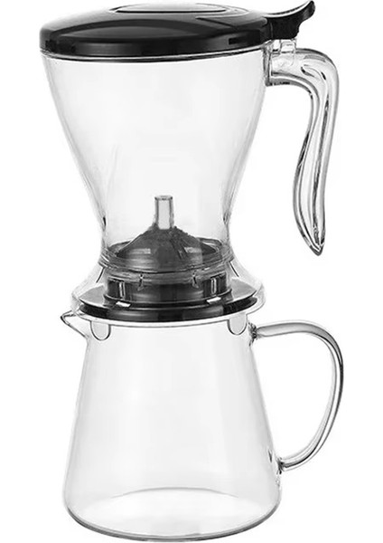 Kapaklı Büyük Kapasiteli Kahve Filtre Kupası - El Demleme Damlama Kahve ve Çay Demleme Aparatı, Espresso Pot, Buzlu Içecekler Için Ideal (Yurt Dışından)
