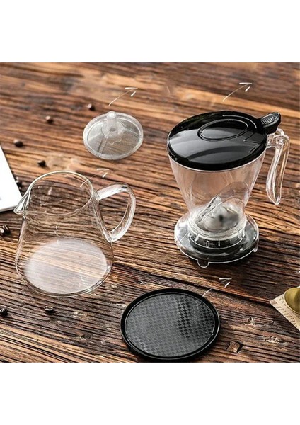 Kapaklı Büyük Kapasiteli Kahve Filtre Kupası - El Demleme Damlama Kahve ve Çay Demleme Aparatı, Espresso Pot, Buzlu Içecekler Için Ideal (Yurt Dışından) indirimleri