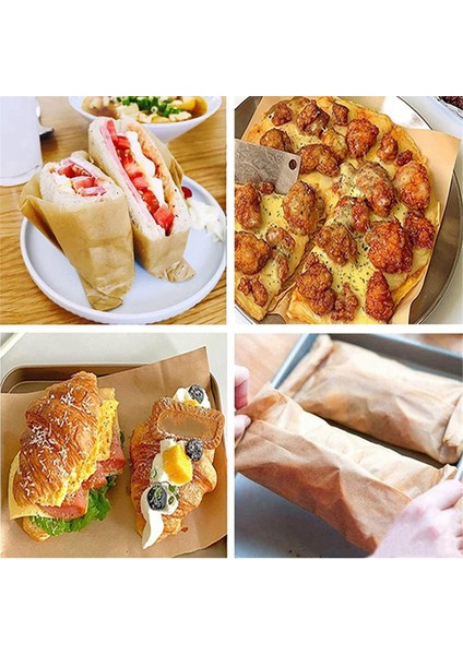 Fırın ve Hava Fritözü Için 200 Adet Yapışmaz Pişirme Kağıdı, Pişirme ve Izgara Için Kesilebilir Yağ Emici Parşömen Levhaları (Yurt Dışından) fırsatları