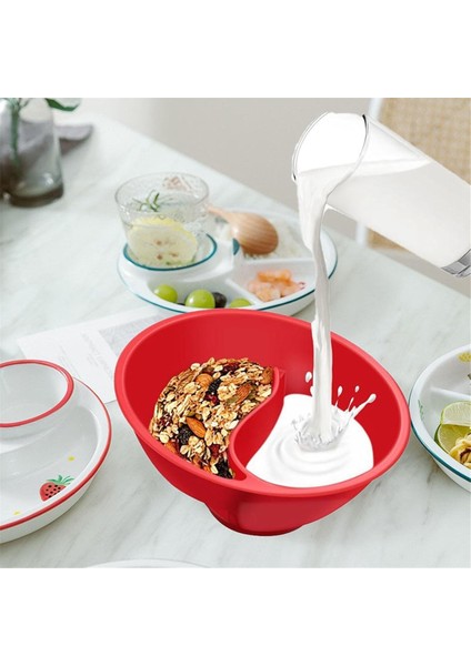 Bölmeli Tahıl Kasesi, Yoğurt, Süt, Çilek, Patates Kızartması, Ketçap Kırmızısı Için Yeniden Kullanılabilir Atıştırmalık ve Sos Kaseleri (Yurt Dışından) modelleri