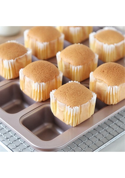 100 Adet Kare Kek Kapları, Yapışmaz Isıya Dayanıklı Kağıt Pişirme Kapları Tatlılar Için, Yağ Geçirmez Fırın Güvenli (Yurt Dışından) modelleri